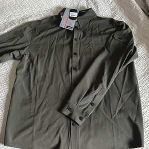 PXG Mens Classic Long Sleeve Button Down - Sage Green Size Medium